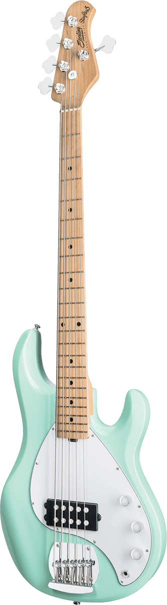 Sterling By Musicman Sub Ray5 5-cordes Active Jat - Mint Green - Bajo eléctrico de cuerpo sólido - Variation 2