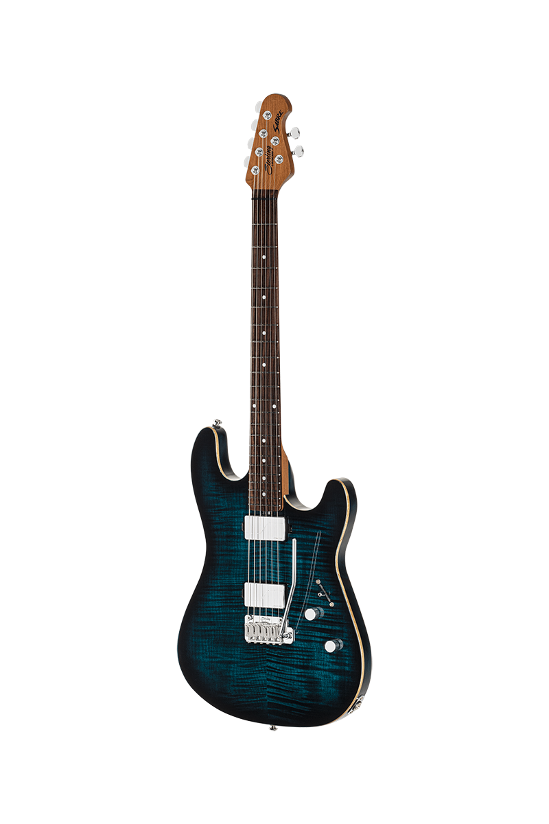Sterling By Musicman Sabre Hh Trem Mn - Deep Blue Burst - Guitarra eléctrica con forma de str. - Variation 1