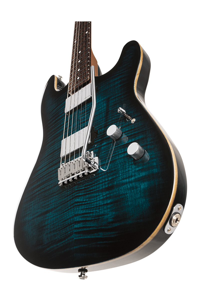 Sterling By Musicman Sabre Hh Trem Mn - Deep Blue Burst - Guitarra eléctrica con forma de str. - Variation 4