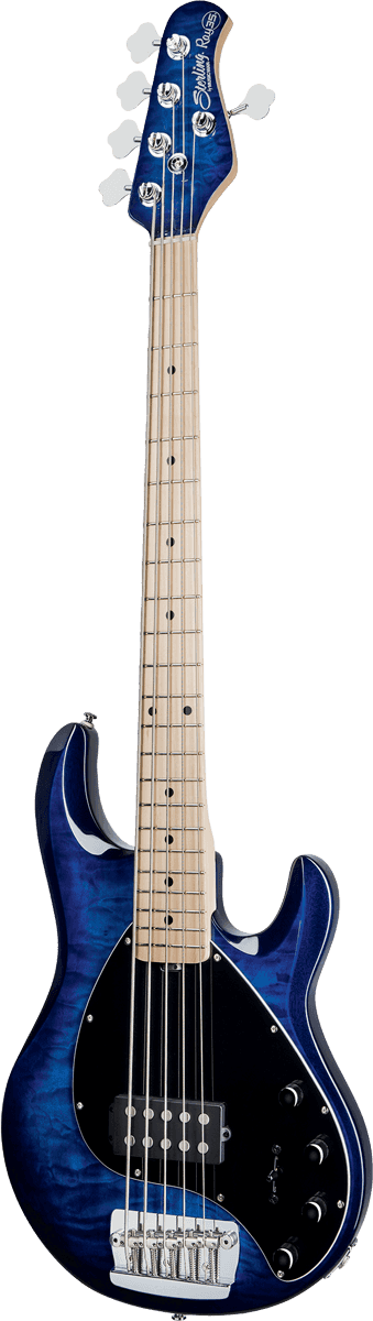 Sterling By Musicman Stingray5 Ray35qm 5-cordes Active Mn - Neptune Blue - Bajo eléctrico de cuerpo sólido - Variation 2