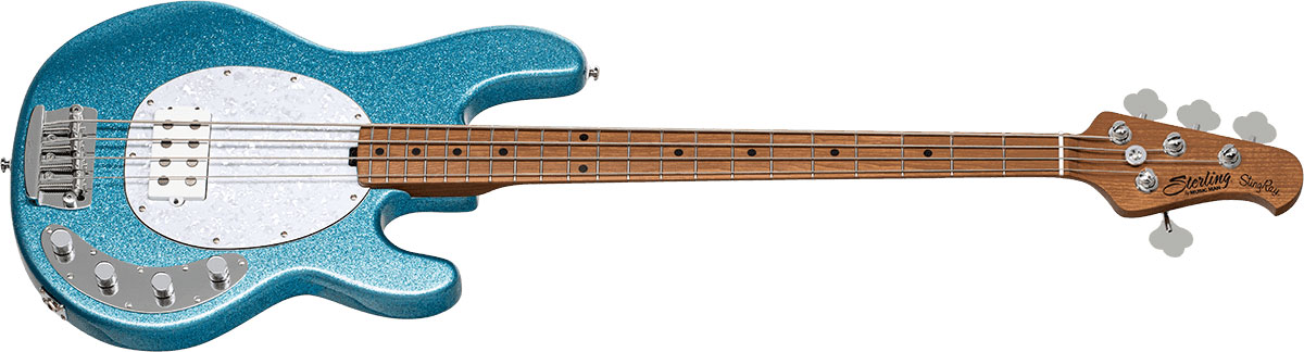 Sterling By Musicman Stingray Ray34 H Active Mn - Blue Sparkle - Bajo eléctrico de cuerpo sólido - Variation 1
