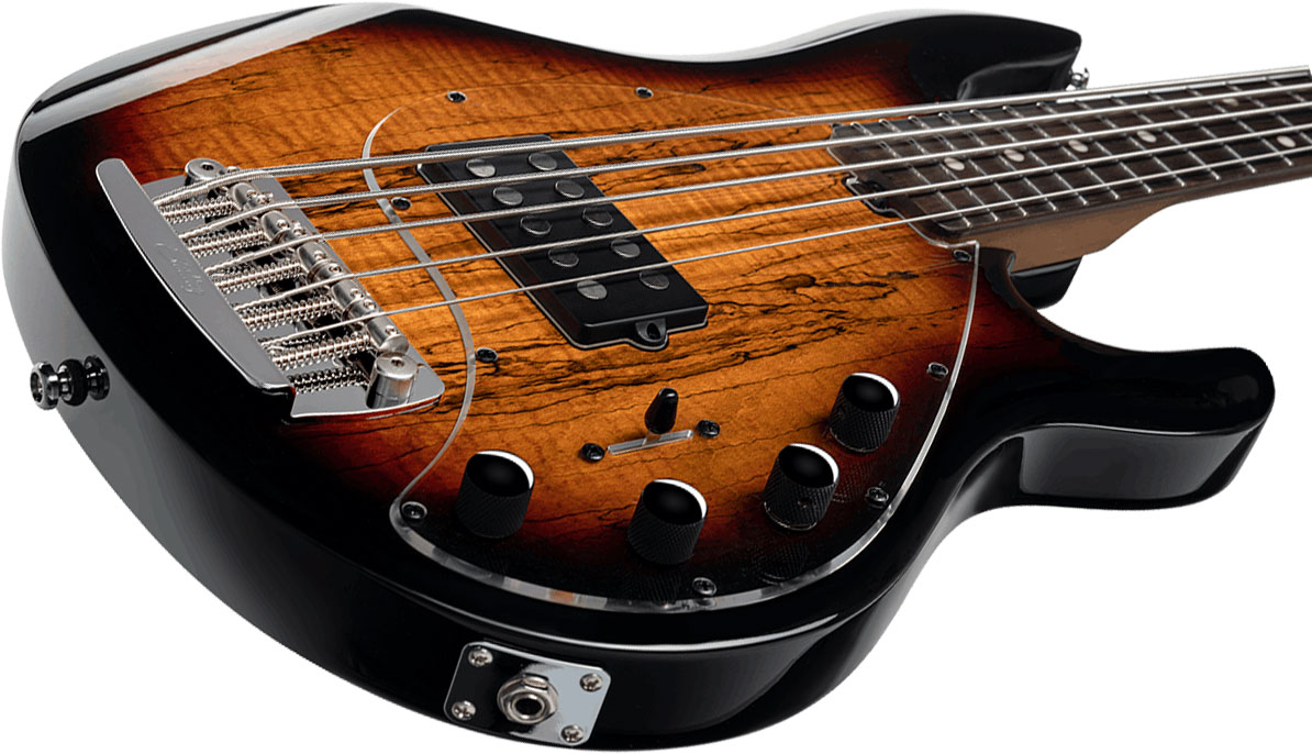 Sterling By Musicman Stingray Ray35sm Maple Top 5c Active 1h Rw - 3 Tone Sunburst - Bajo eléctrico de cuerpo sólido - Variation 2