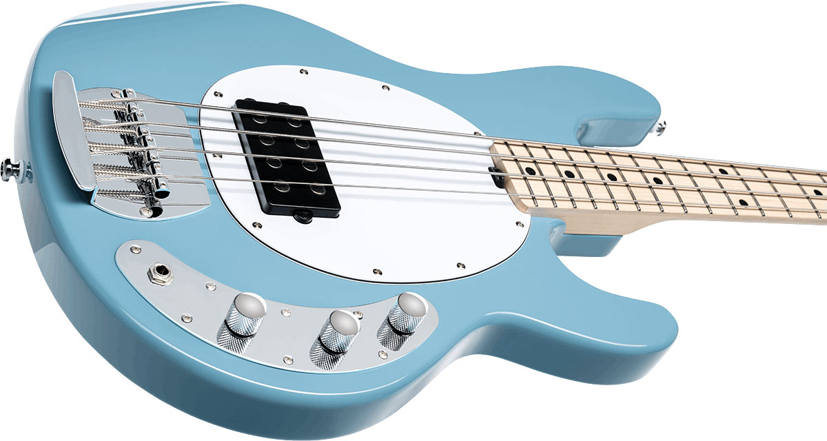 Sterling By Musicman Stingray Ray4h 4c Active Mn - Chopper Blue - Bajo eléctrico de cuerpo sólido - Variation 2
