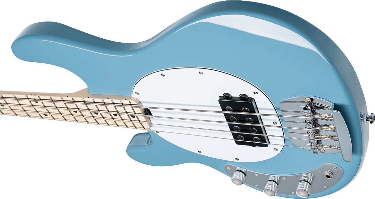 Sterling By Musicman Stingray Ray4h Lh 4c Gaucher Active Mn - Chopper Blue - Bajo eléctrico de cuerpo sólido - Variation 2