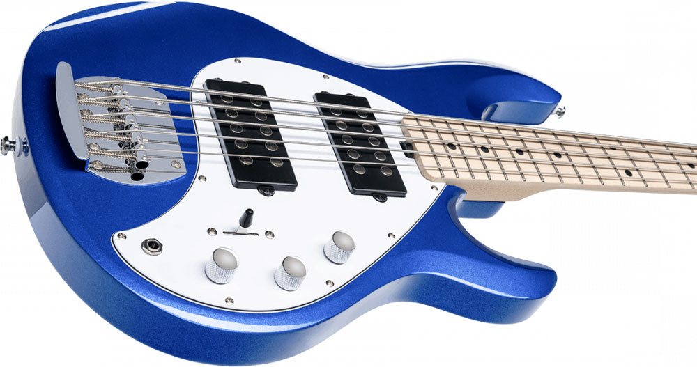 Sterling By Musicman Stingray Ray5hh 5c Active Mn - Cobra Blue - Bajo eléctrico de cuerpo sólido - Variation 2