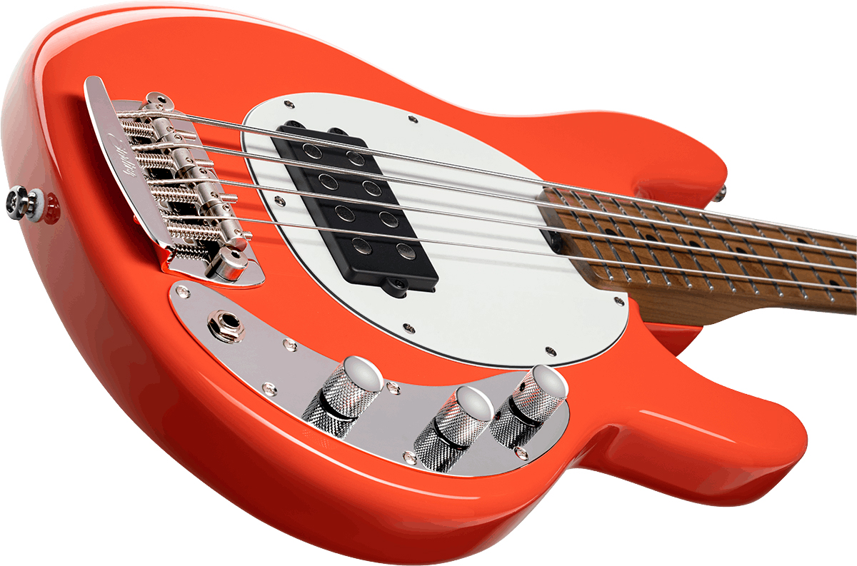 Sterling By Musicman Stingray Short Scale Rayss4 Shsc 1h Mn - Fiesta Red - Bajo eléctrico para niños - Variation 2