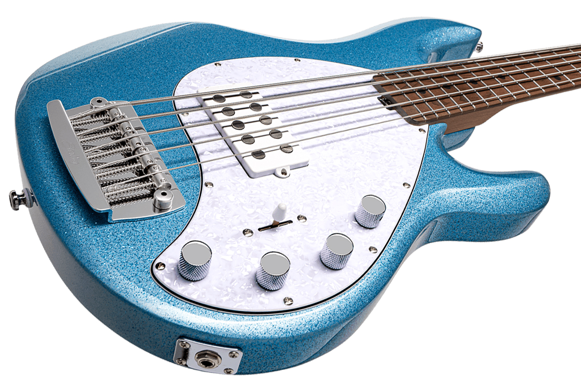 Sterling By Musicman Stingray5 Ray35 5c H Active Mn - Blue Sparkle - Bajo eléctrico de cuerpo sólido - Variation 2