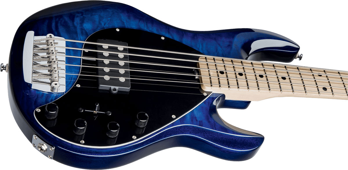 Sterling By Musicman Stingray5 Ray35qm 5-cordes Active Mn - Neptune Blue - Bajo eléctrico de cuerpo sólido - Variation 3