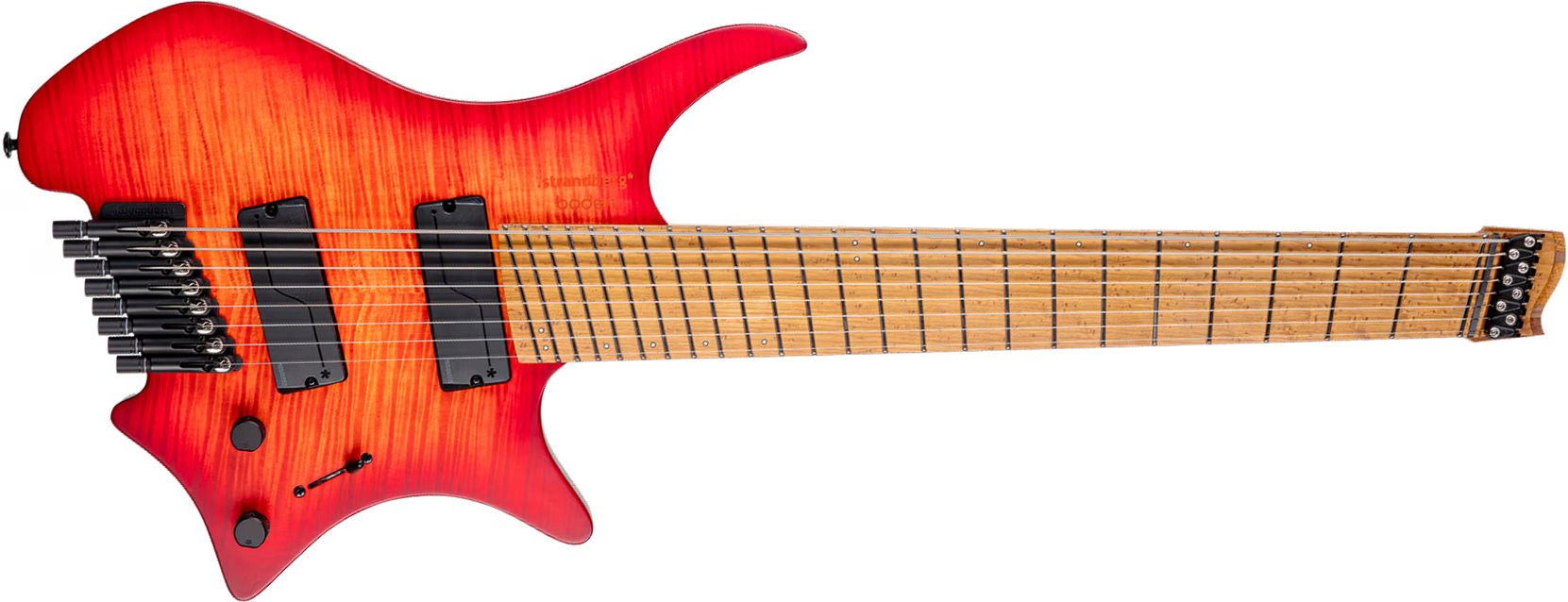 Strandberg Boden Original N2.8 8c 2h Fishman Fluence Ht Mn - Sunset Coral Burst Satin - Multi-Scale Guitar - Main picture