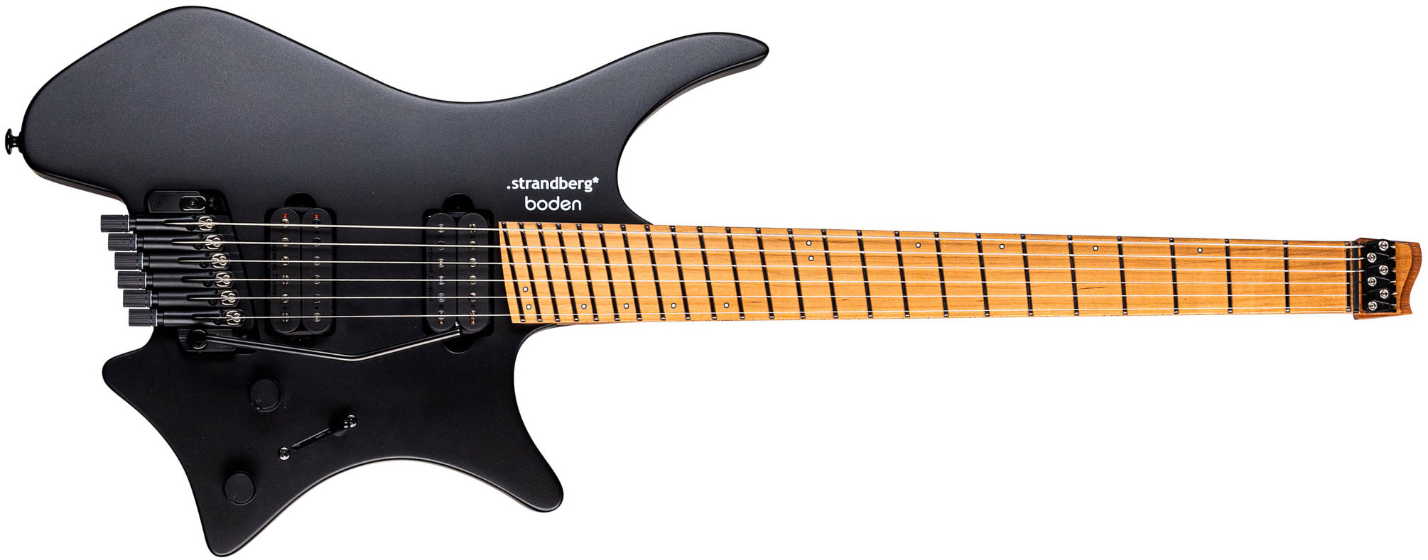 Strandberg Boden Standard N2.6t 6c 2h Trem Mn - Black Satin Metallic - Multi-Scale Guitar - Main picture