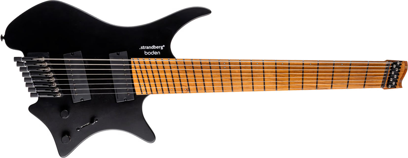 Strandberg Boden Standard N2.8 8c Multiscale 2h Seymour Duncan Ht Mn - Black Satin Metallic - Multi-Scale Guitar - Main picture