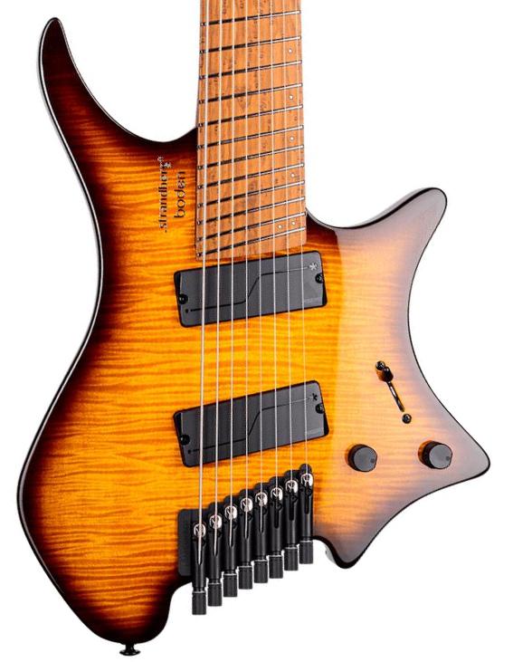 Multi-scale guitar Strandberg Boden Original N2.8 (8-String) - Amber Haze Burst Gloss