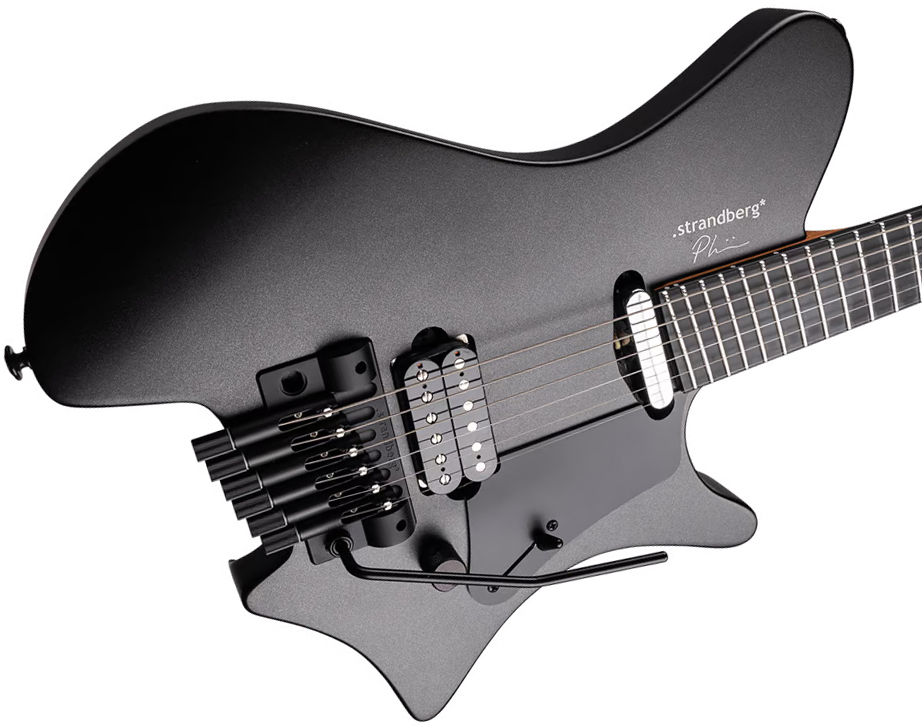 Strandberg Plini Edition Salen Nx6 Multiscale Hs Trem Ebo - Black Granite Satin - Multi-Scale Guitar - Variation 4