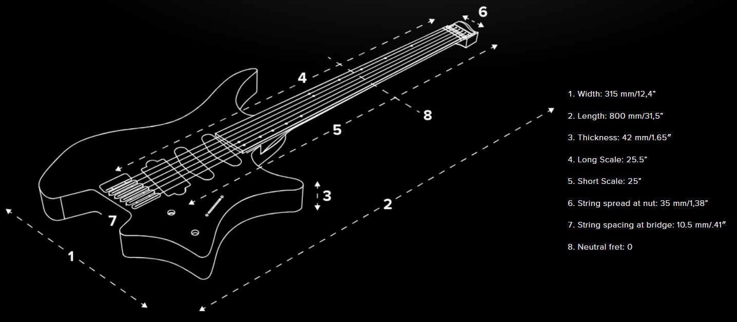 Strandberg Salen Classic Nx 6 Tremolo Multiscale 2h Trem Mn - Black Granite - Multi-Scale Guitar - Variation 4