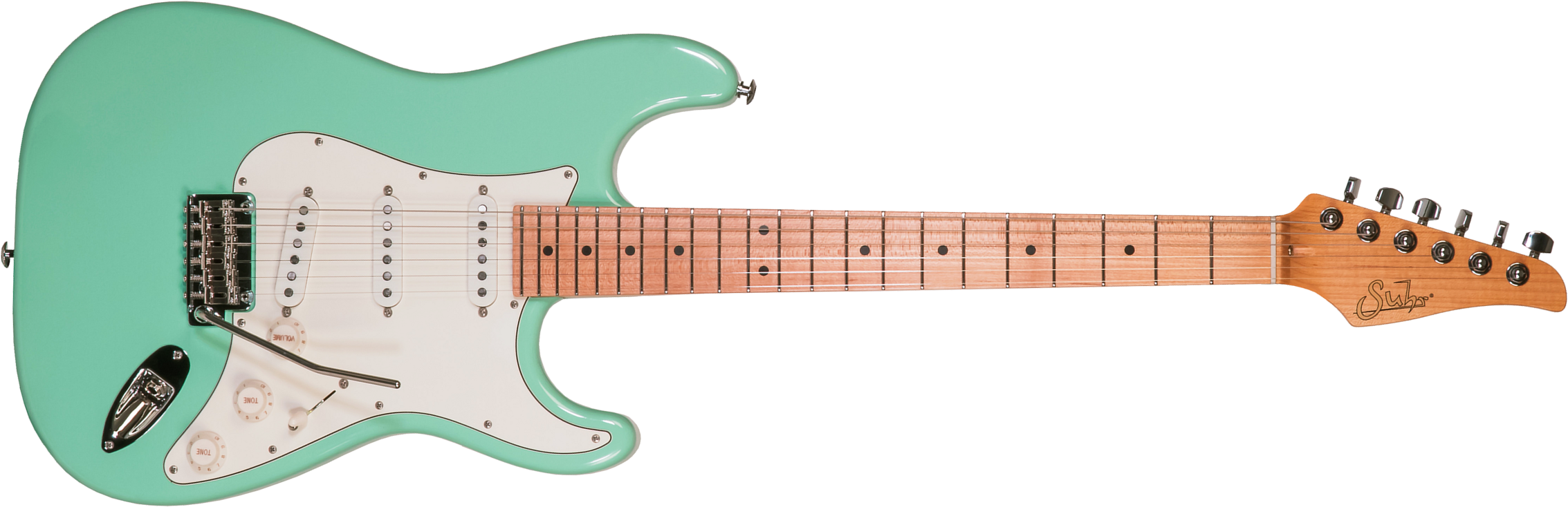 Suhr Classic S Antique Sss 01-csa-0020 3s Trem Mn #71418 - Light Aging Surf Green - Guitarra eléctrica con forma de str. - Main picture