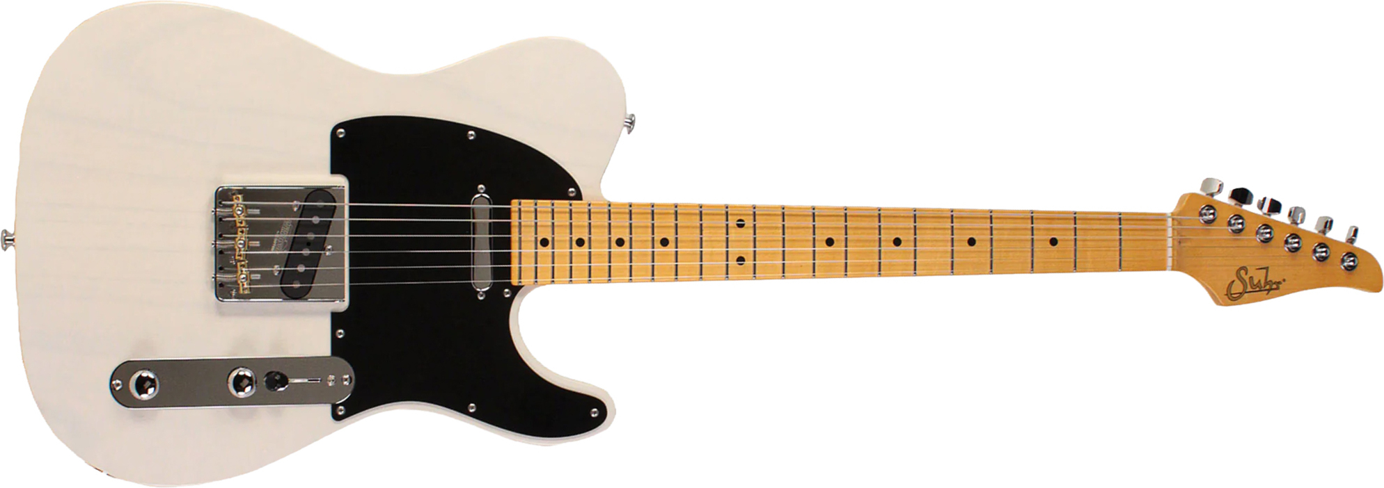 Suhr Classic T Antique 01-cta-0027 2s Ht Mn - Trans White - Guitarra eléctrica con forma de tel - Main picture