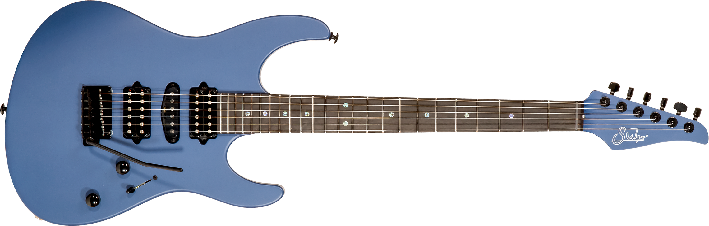 Suhr Modern Terra Ltd 01-ltd-0014 Hsh Trem Eb #72766 - Deep Sea Blue Satin - Guitarra eléctrica con forma de str. - Main picture