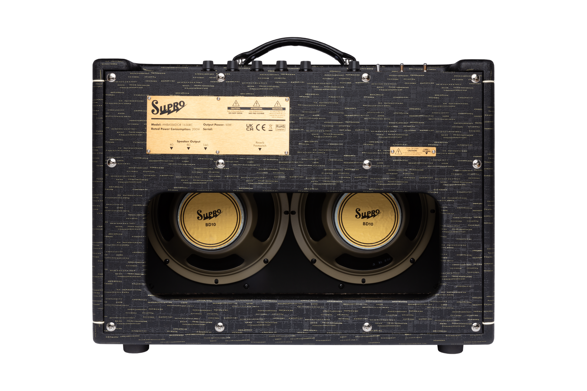 Supro Ambassador Custom Black Gold Scandia 2x10 50w - Combo amplificador para guitarra eléctrica - Variation 4