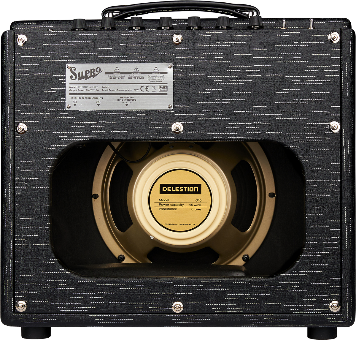Supro Amulet 1x10 Combo 1/5/10w 1x10 6l6 Black & Black - Combo amplificador para guitarra eléctrica - Variation 2