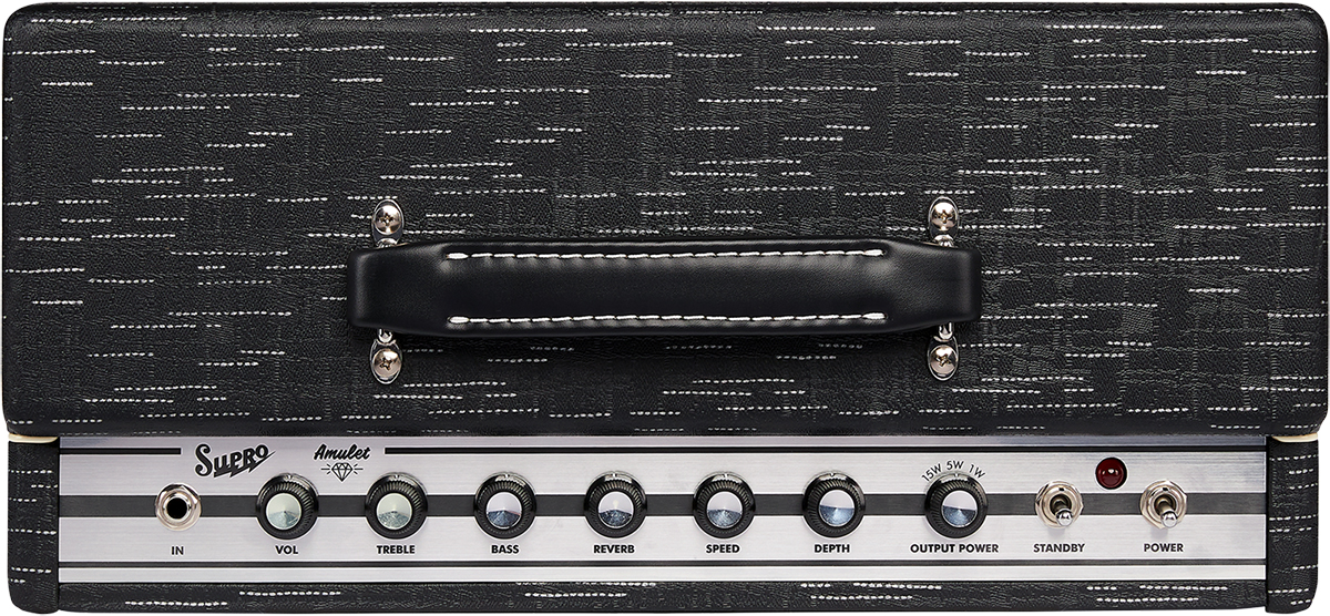 Supro Amulet 1x10 Combo 1/5/10w 1x10 6l6 Black & Black - Combo amplificador para guitarra eléctrica - Variation 3