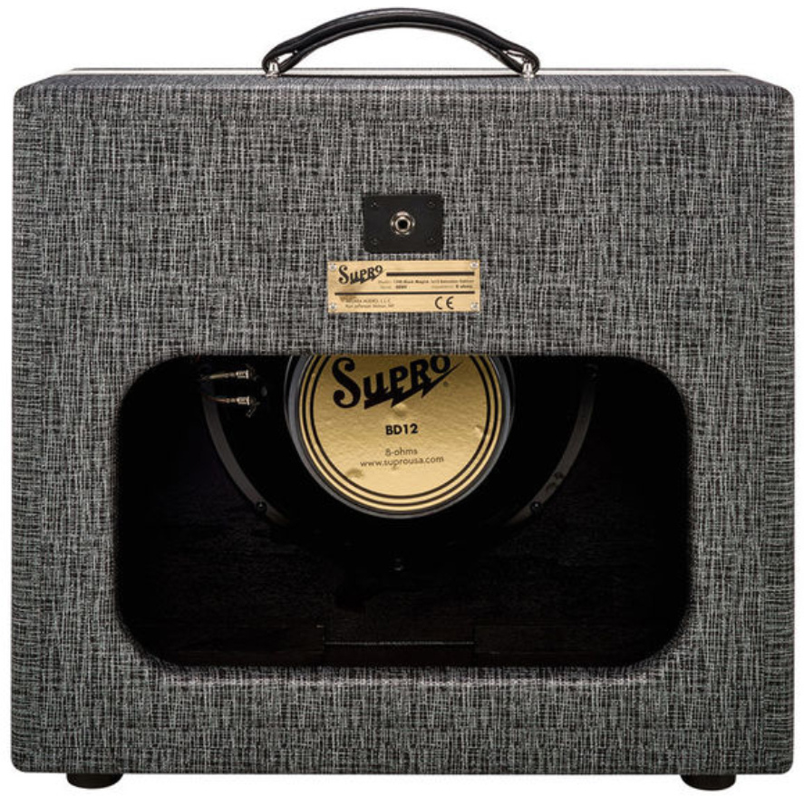 Supro Black Magick Cab 1x12 75w 8-ohms Black Rhino Hide - Cabina amplificador para guitarra eléctrica - Variation 1