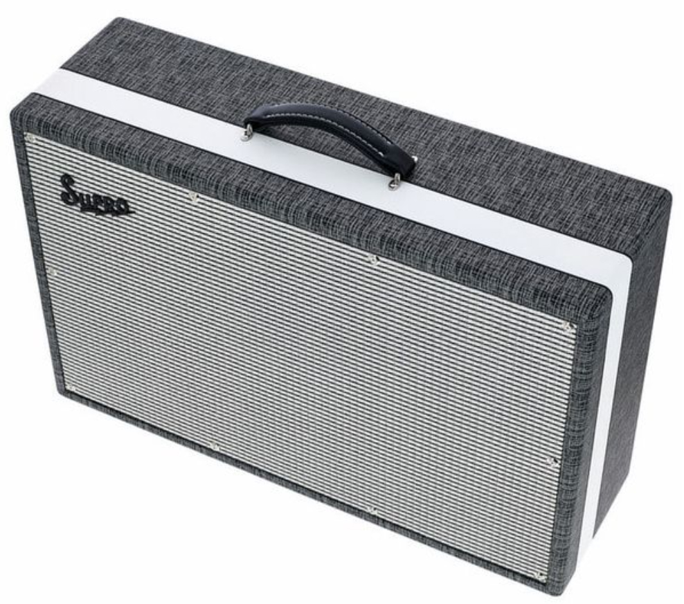 Supro Black Magick Cab 2x12 150w 4/16-ohms Black Rhino Hide - Cabina amplificador para guitarra eléctrica - Variation 1