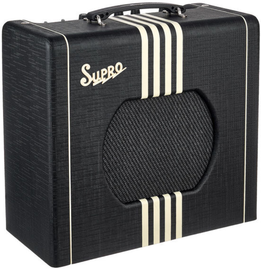 Supro Delta King 10 Combo 5w 1x10 Black/cream - Combo amplificador para guitarra eléctrica - Main picture