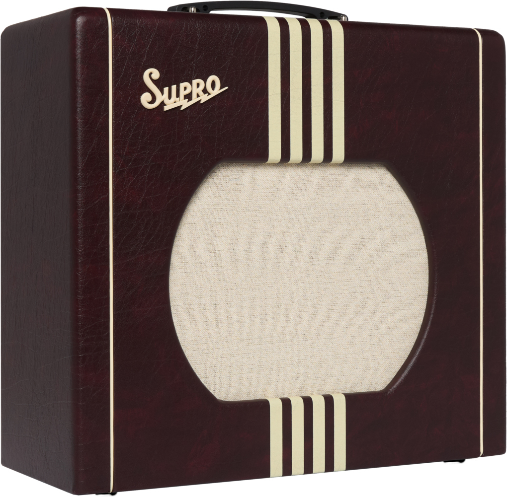 Supro Delta King 12 Combo 15w 1x12 Burgundy/cream - Combo amplificador para guitarra eléctrica - Main picture
