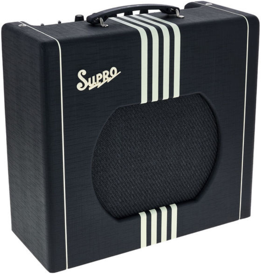 Supro Delta King Combo 12 15w 1x12 Black/cream - Combo amplificador para guitarra eléctrica - Main picture
