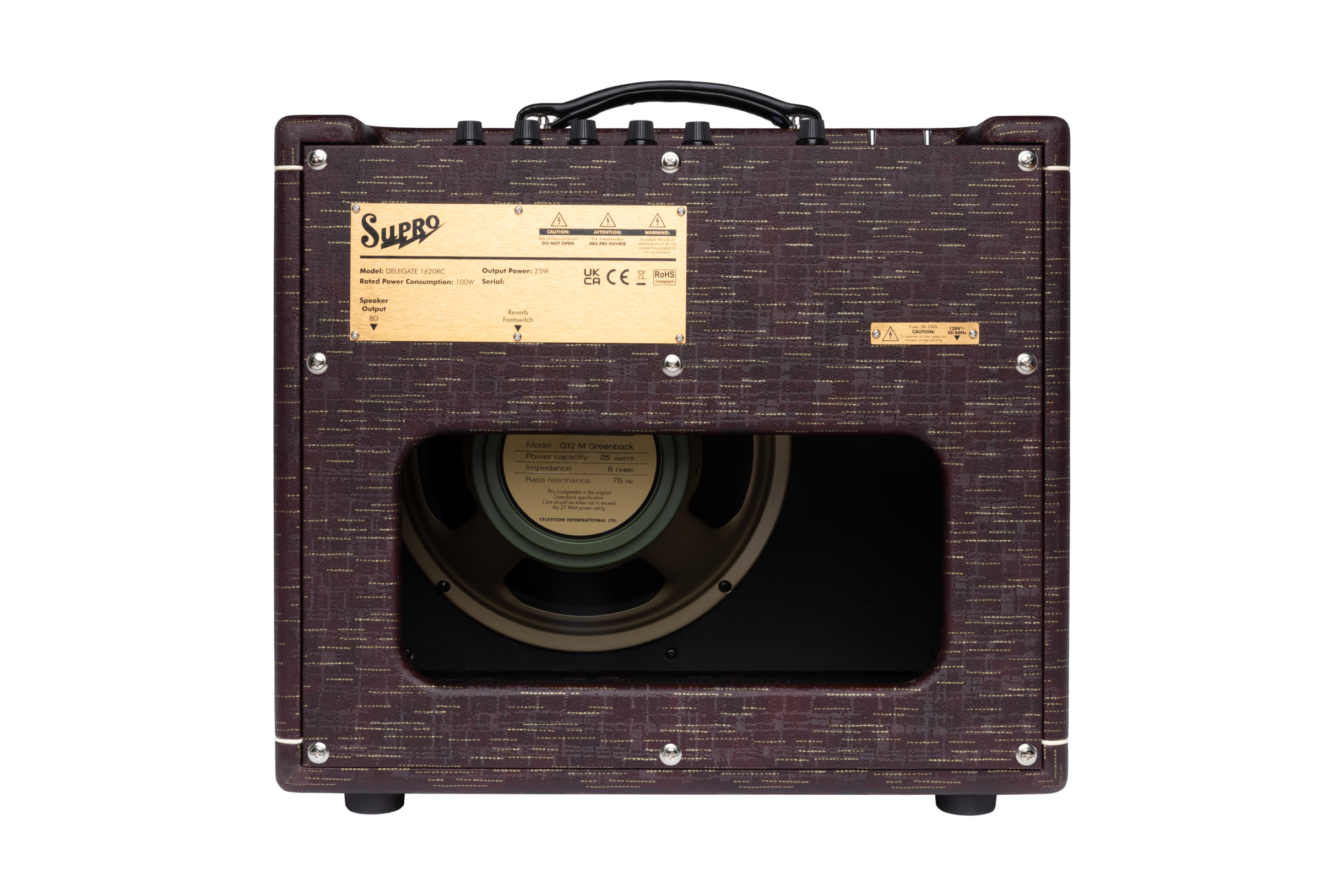 Supro Delegate Custom Burgundy Gold Scandia 1x12 25w - Combo amplificador para guitarra eléctrica - Variation 4