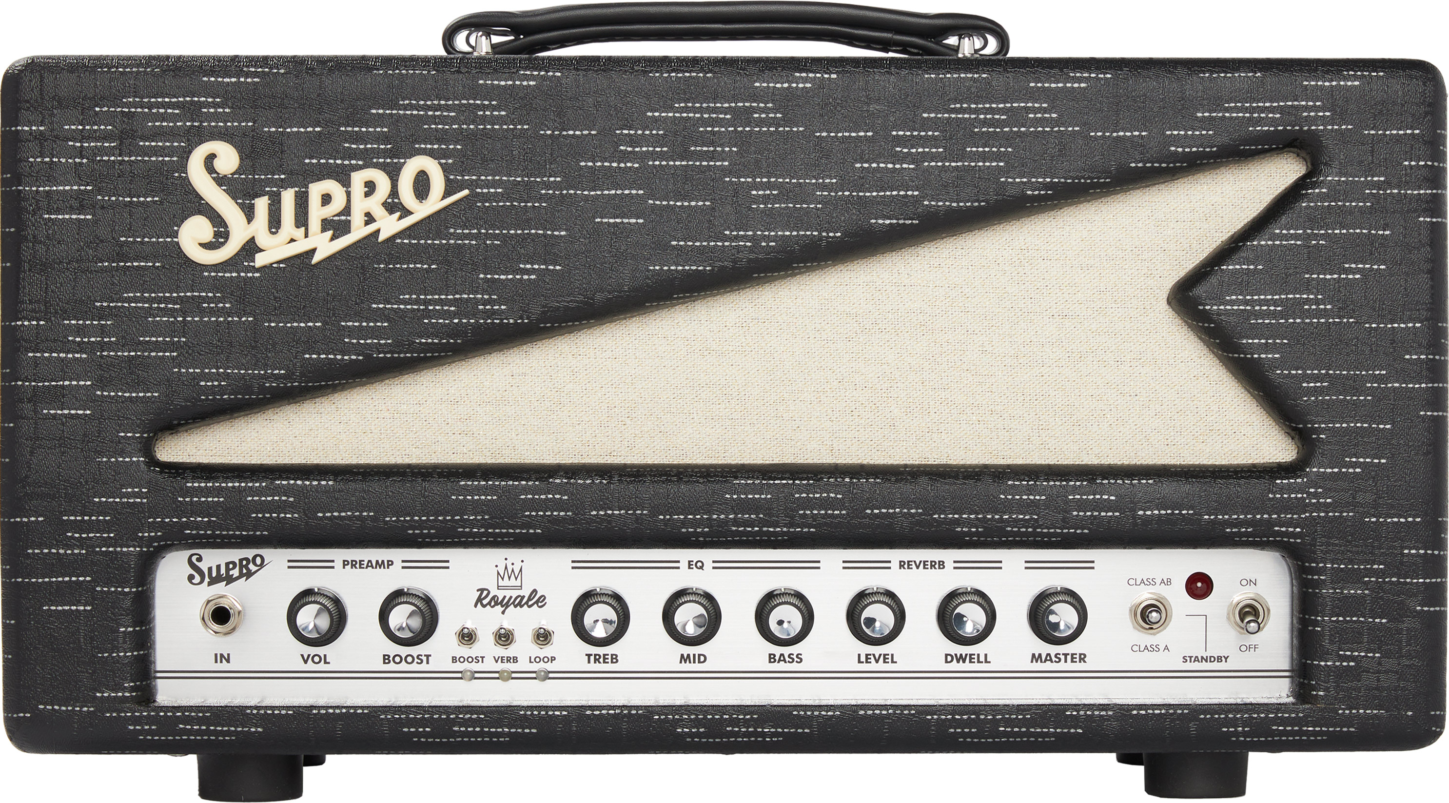 Supro Royale Head 1932rh 35/50w Black Scandia - Cabezal para guitarra eléctrica - Variation 1