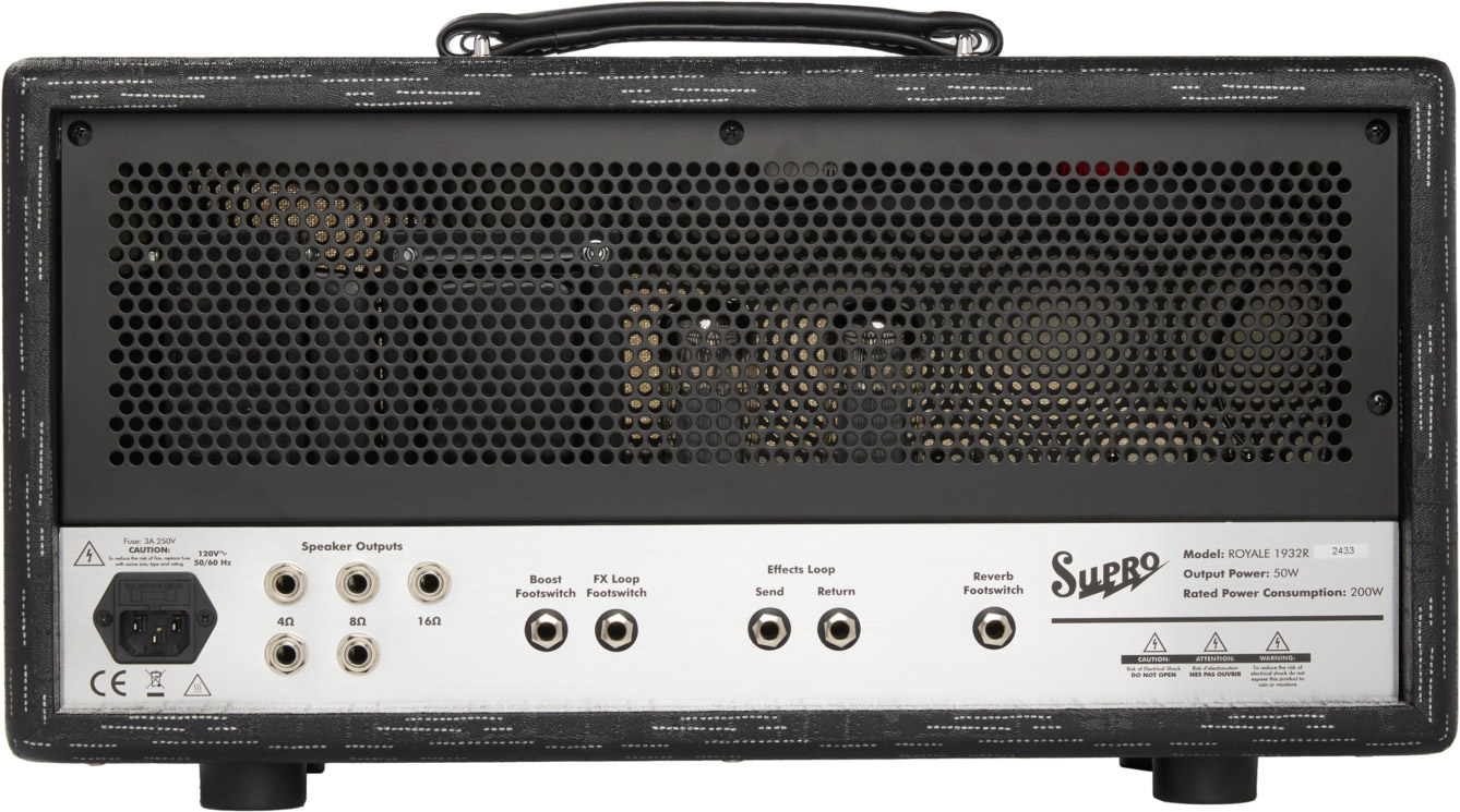 Supro Royale Head 1932rh 35/50w Black Scandia - Cabezal para guitarra eléctrica - Variation 2