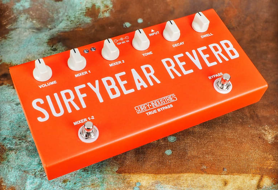 Surfy Industries Surfybear Compact Reverb Red - Pedal de reverb / delay / eco - Variation 2