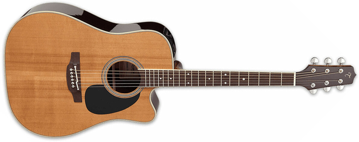 Takamine Ef360sc Tt Dreadnought Cw Epicea Palissandre Ct4bii - Natural - Guitarra electro acustica - Main picture