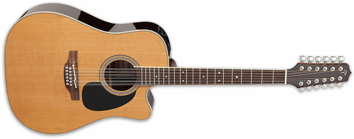 Takamine Ef400sc Tt Dreadnought Cw Epicea Palissandre Ct4bii - Natural - Guitarra electro acustica - Main picture