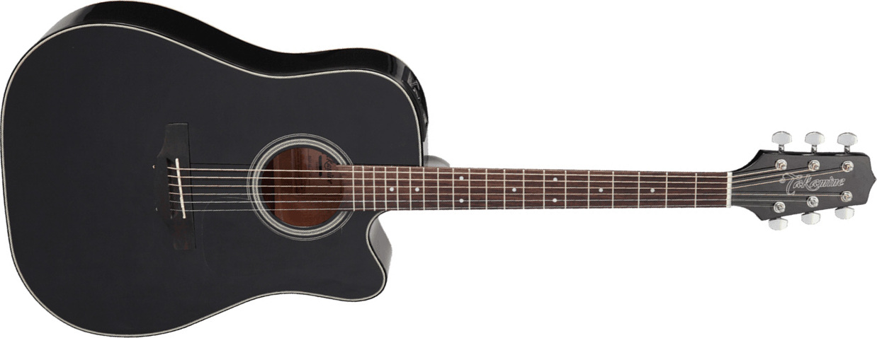 Takamine Gd15ce Blk Dreadnought Cw Epicea Acajou Tp-4t - Black - Guitarra electro acustica - Main picture