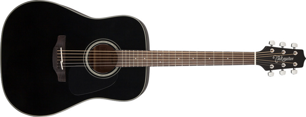 Takamine Gd30-blk Dreadnought Epicea Acajou - Black - Guitarra acústica & electro - Main picture