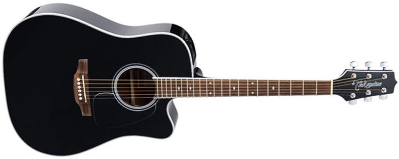 Takamine Gd34ce Dreadnought Cw Epicea Acajou Ova - Black - Guitarra acústica & electro - Main picture