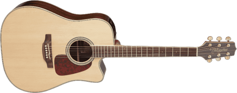 Takamine Gd71ce-nat Dreadnought Cw Epicea Palissandre - Natural Gloss - Guitarra electro acustica - Main picture