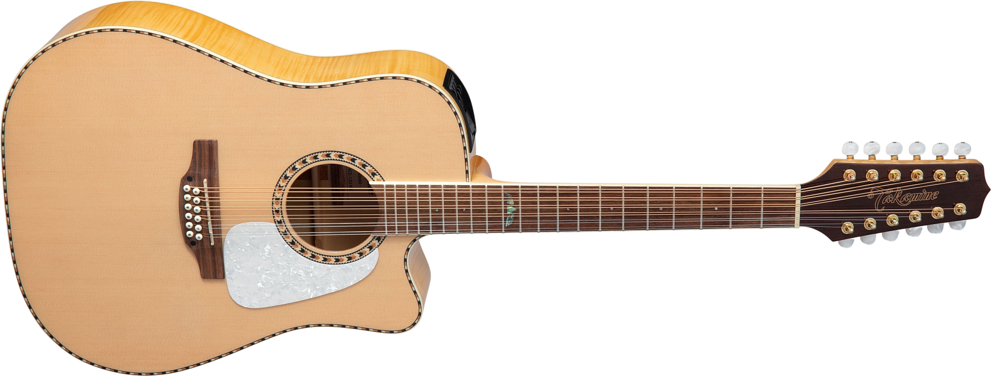 Takamine Gd74ce-12unat Dreadnought Cw 12c Epicea Erable Lau - Natural - Guitarra folk - Main picture