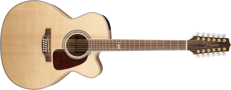 Takamine Gj72ce-12-nat Jumbo Cw 12-cordes Epicea Erable Rw - Natural Gloss - Guitarra electro acustica - Main picture