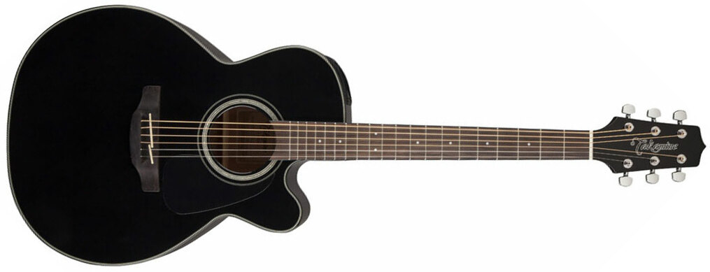 Takamine Gn30ce-blk Auditorium Cw Cw Epicea Acajou Rw - Black Gloss - Guitarra electro acustica - Main picture