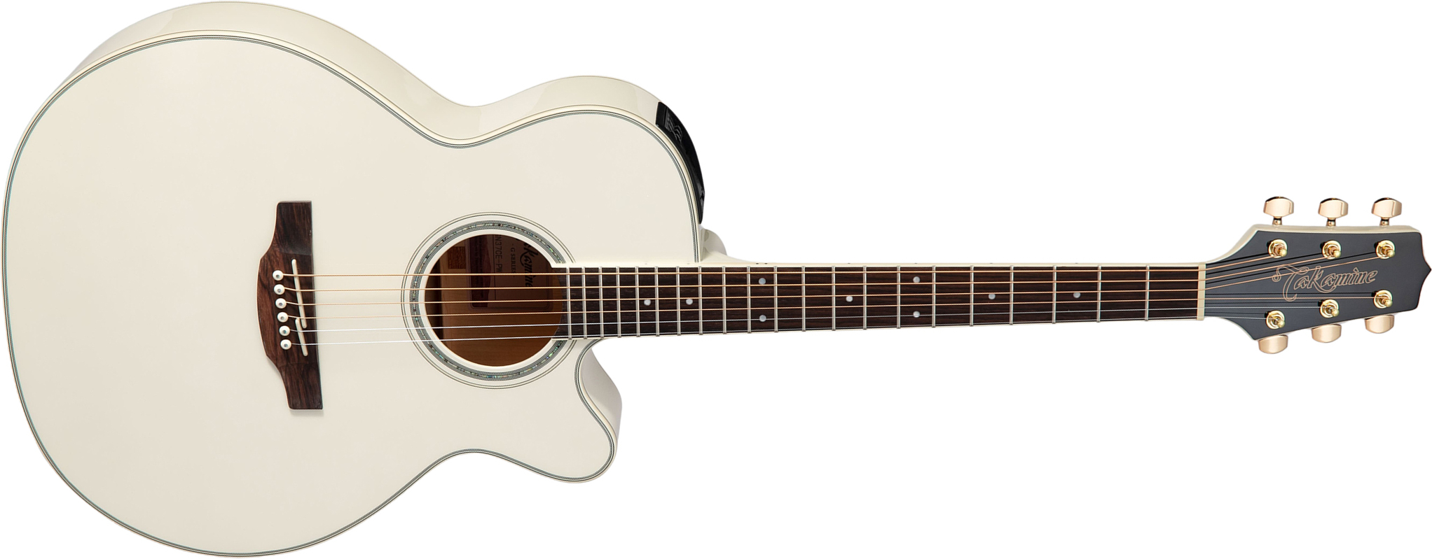 Takamine Gn37ce-pw Nex Grand Auditorium Cw Epicea Acajou Rw - Pearl White - Guitarra folk - Main picture