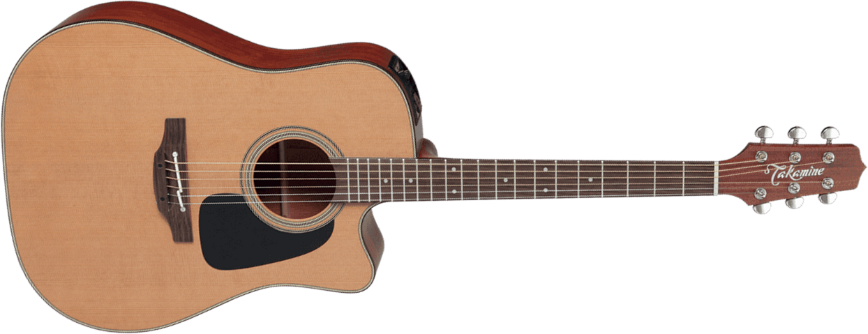 Takamine P1dc Pro Series Japan Dreadnought Cw Cedre Sapele - Natural Gloss - Guitarra electro acustica - Main picture