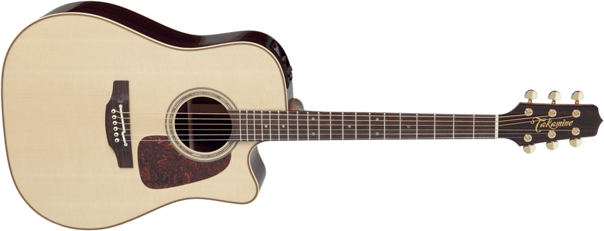 Takamine P5dc Pro Japan Dreadnought Cw Epicea Palissandre - Natural Gloss - Guitarra electro acustica - Main picture