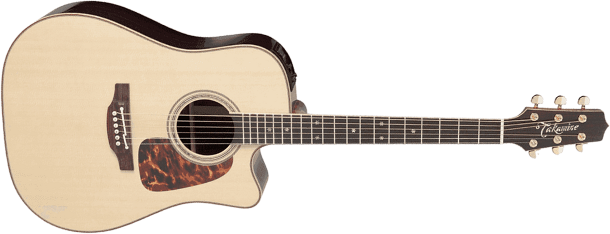 Takamine P7dc Pro Japan Dreadnought Cw Epicea Palissandre Ctp-3 - Natural - Guitarra electro acustica - Main picture