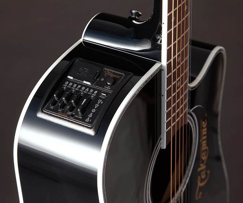 Takamine Ef341dx Jap Dreadnought Cw Cedre Erable Rw - Black - Guitarra folk - Variation 2