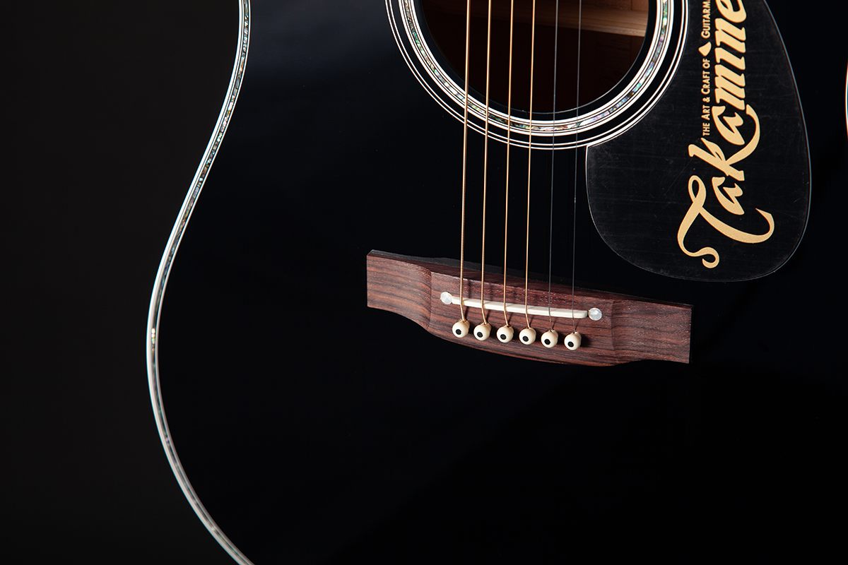 Takamine Ef341dx Jap Dreadnought Cw Cedre Erable Rw - Black - Guitarra folk - Variation 3