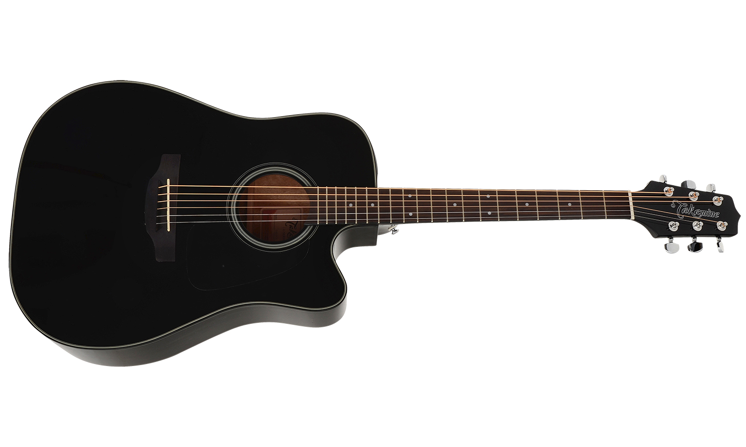 Takamine Gd15ce Blk Dreadnought Cw Epicea Acajou Tp-4t - Black - Guitarra electro acustica - Variation 1
