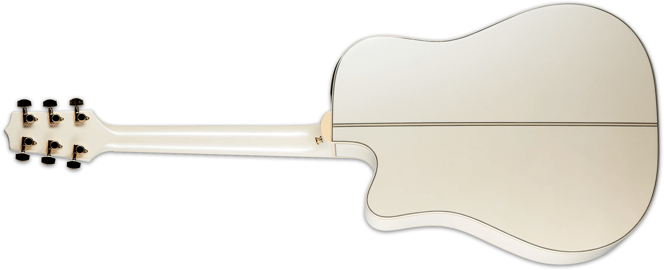 Takamine Gd37ce Dreadnought Cw Epicea Erable Rw - Pearl White - Guitarra folk - Variation 1